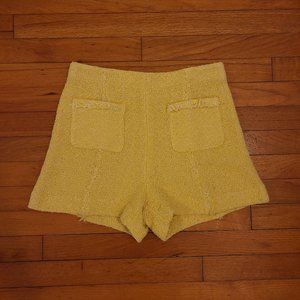 Yellow High-Waisted Shorts